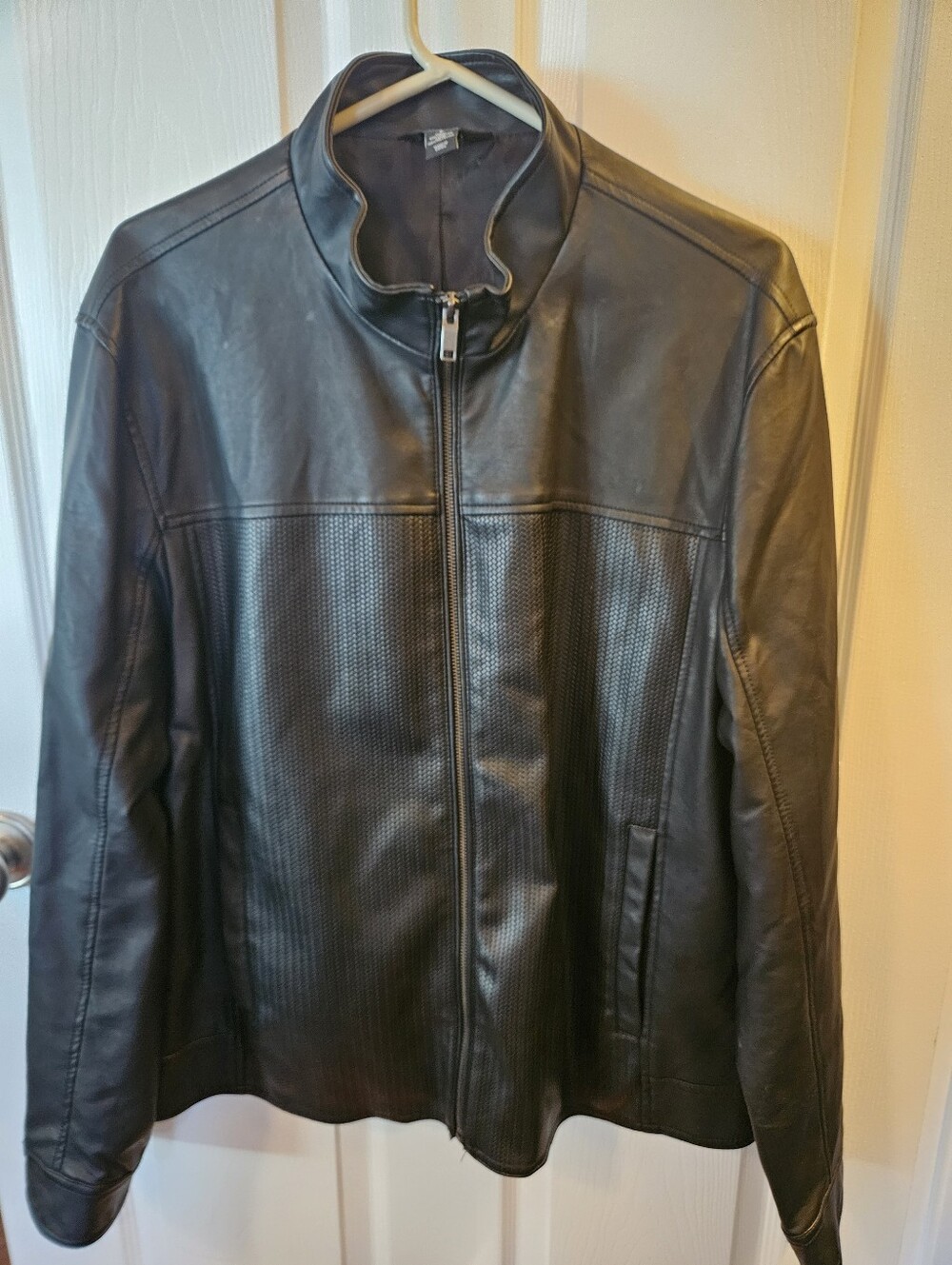 Alfani Men's Black Non-Leather Zip-Front Jacket